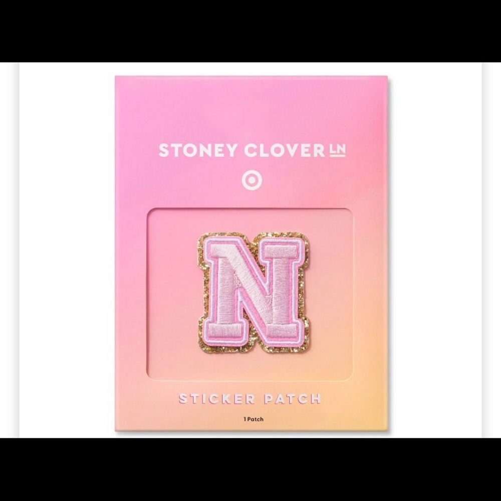 Stoney Clover Lane x Target individual letter N patch in light pink